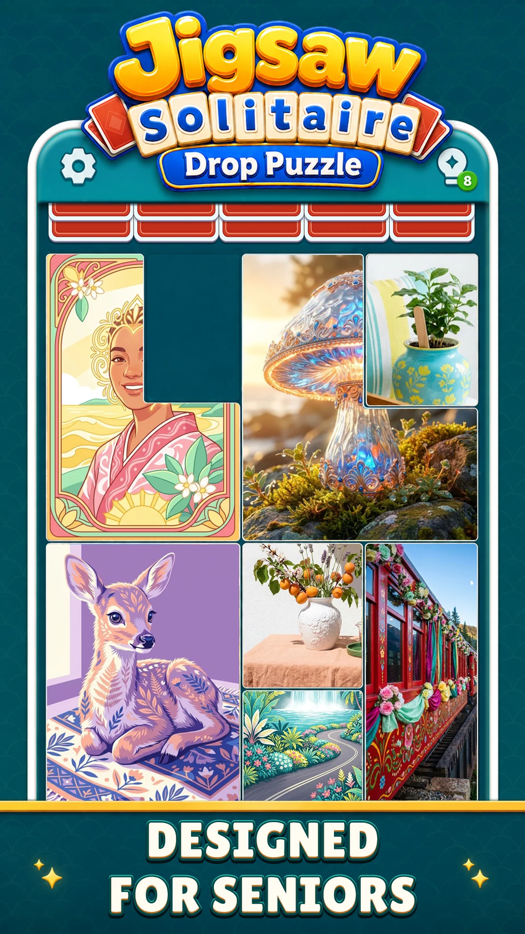 Jigsaw Solitaire: Drop Puzzle screenshot